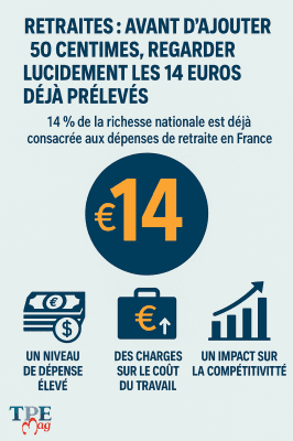 Retraites : avant d’ajouter 50 centimes, regarder lucidement les 14 euros déjà prélevés